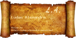 Ludas Alexandra névjegykártya